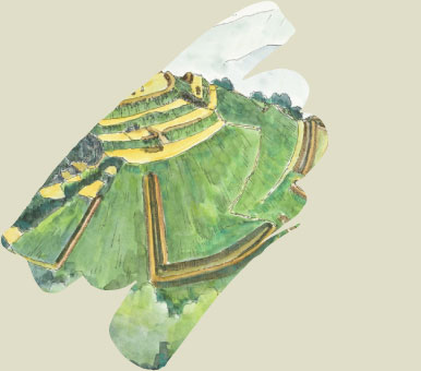 髻山城跡鳥瞰図