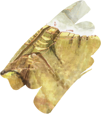 旭山城跡 鳥瞰図