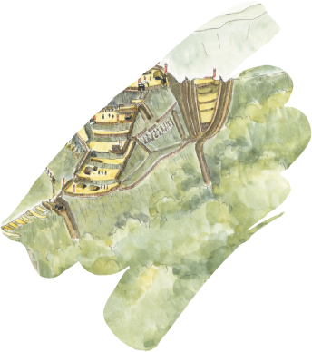 若槻山城跡 鳥瞰図