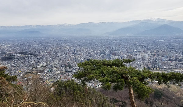 旭山展望台から善光寺平を望む